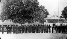 First troops assembled in Brisbane. Creator: Unknown