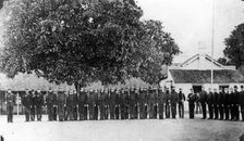 First troops assembled in Brisbane. Creator: Unknown