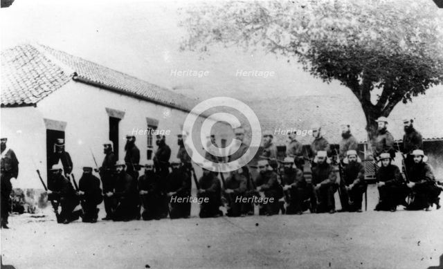 First troops in Brisbane. Creator: Unknown.