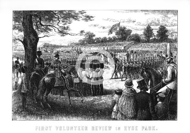 First volunteer review in Hyde Park, London, 1899. Artist: Unknown