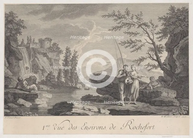 First View of the Surroundings of Rochefort, 1770. Creator: D Wallaert.