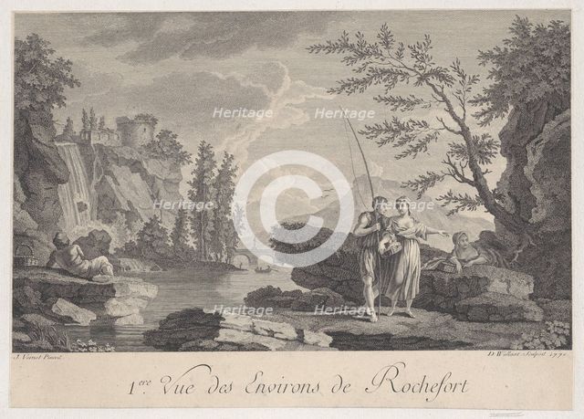 First View of the Surroundings of Rochefort, 1770. Creator: D Wallaert.
