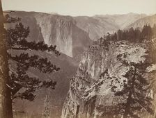 First View of the Yosemite Valley from the Mariposa Trail, 1865/66. Creator: Carleton Emmons Watkins