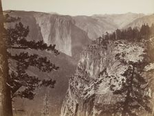 First View of the Yosemite Valley from the Mariposa Trail, 1865/66. Creator: Carleton Emmons Watkins