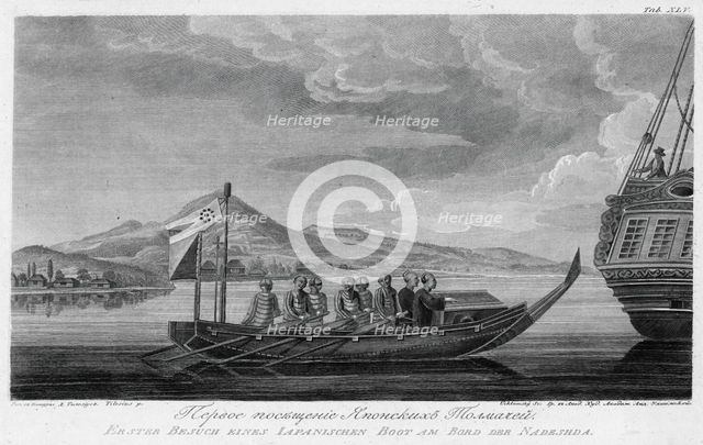 First Visit of Japanese Interpreters, 1813. Creator: Andrey Grigor'evich Ukhtomsky.
