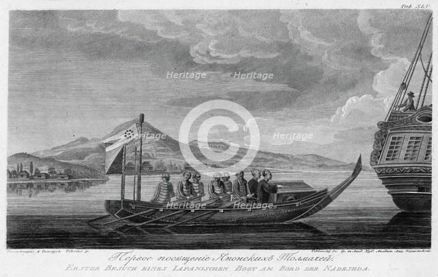 First Visit of Japanese Interpreters, 1813. Creator: Andrey Grigor'evich Ukhtomsky.