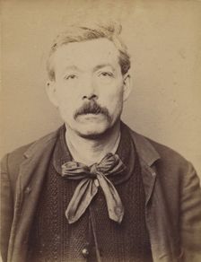 Fischter. Joseph. 47 ans, né à Paris Ve. Imprimeur sur papiers-peints. Anarchiste. 4/3/94. , 1894. Creator: Alphonse Bertillon