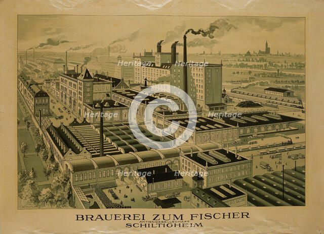 Fischer brewery, Schiltigheim, 1920s-1930s. Creator: Greiner, Charles (Karl) (1868-1935).