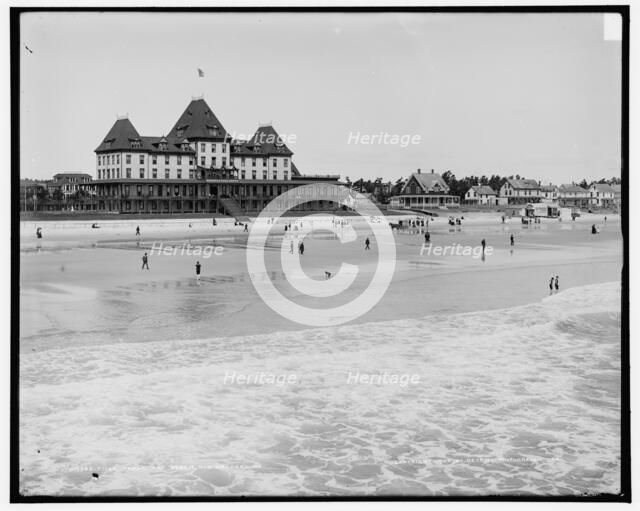Fiske House and beach, Old Orchard, Me., c1904. Creator: Unknown.