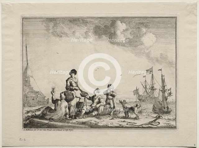 Fish Vender, 1701. Creator: Ludolf Backhuysen (Dutch, 1631-1708); Ludolf Backhuysen (Dutch, 1631-1708).