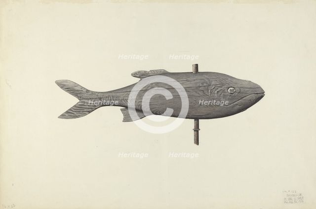 Fish Weather Vane, 1939. Creator: Michael Riccitelli.