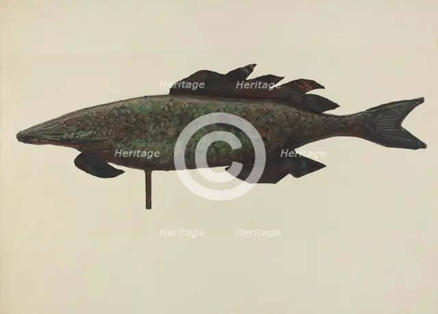 Fish Weather Vane, c. 1937. Creator: Elizabeth Fairchild.