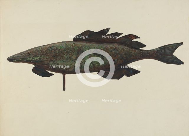 Fish Weather Vane, c. 1937. Creator: Elizabeth Fairchild.