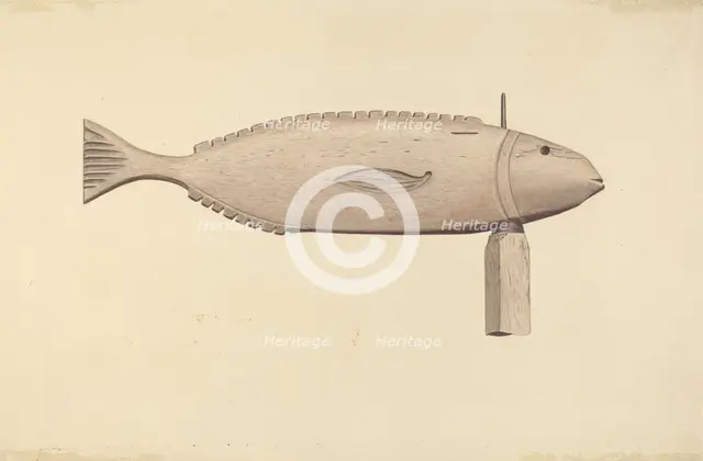Fish Weather Vane, c. 1938. Creator: Albert Ryder.