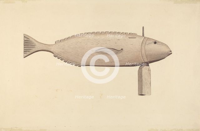 Fish Weather Vane, c. 1938. Creator: Albert Ryder.