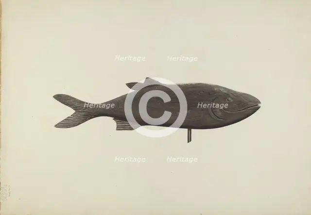 Fish Weather Vane, c. 1939. Creator: Michael Riccitelli.