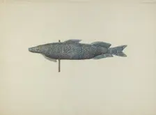Fish Weather Vane, c. 1940. Creator: Sadie Berman