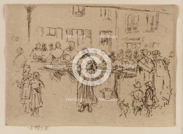 Fish Women, Ostend, 1887. Creator: James Abbott McNeill Whistler.