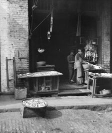 Fish Alley, Chinatown, San Francisco, between 1896 and 1906. Creator: Arnold Genthe