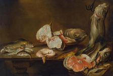 Fish and Dead Game, 1643. Creator: Alexander Adriaenssen
