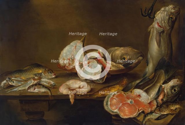 Fish and Dead Game, 1643. Creator: Alexander Adriaenssen.