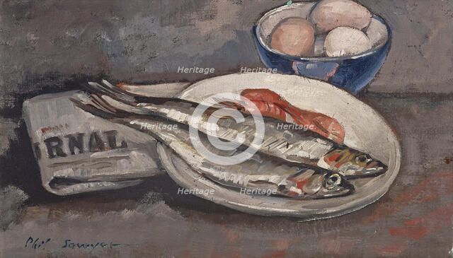 Fish and Eggs, 1923. Creator: Philip Ayer Sawyer.