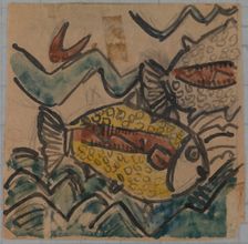 Fish Design for a Ceramic Plate, ca. 1930-1939. Creator: Holcha Krake