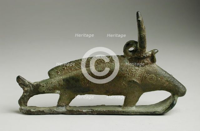 Fish Figurine Wearing a Horned Sun Disk, Late Period-Ptolemaic Period (664-30 BCE). Creator: Unknown.