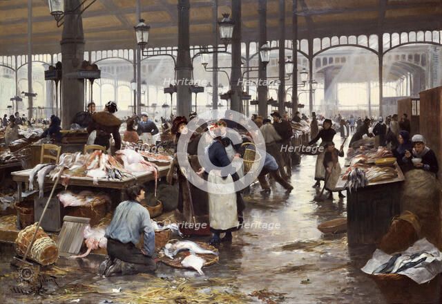 Fish Hall at the Central Market, 1881.