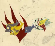 Fish illustration, c1950. Creator: Shirley Markham
