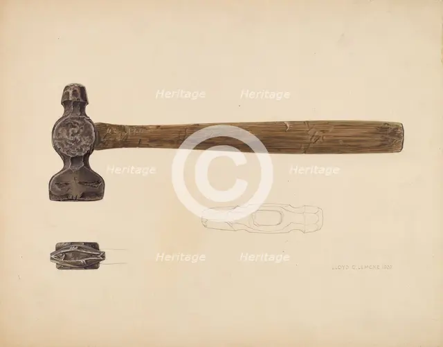 Fish Marker, 1937. Creator: Lloyd Charles Lemcke.