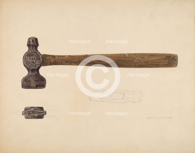 Fish Marker, 1937. Creator: Lloyd Charles Lemcke.