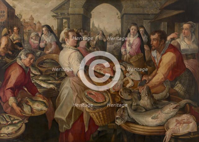 Fish Market, 1574. Creator: Joachim Beuckelaer.
