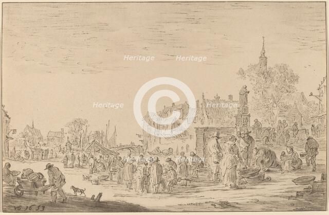 Fish Market, 1767. Creator: Cornelis Ploos van Amstel.