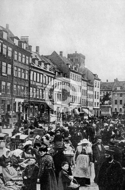 Fish market, Copenhagen, c1922. Artist: Unknown