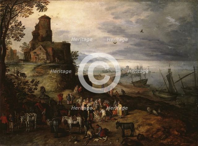 Fish Market (Calling the Apostles Peter and Andrew), 1608. Creator: Jan Brueghel the Elder.