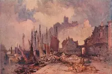 Fish Market on the Quay, Folkestone Harbour c1885. Artist: William Callow