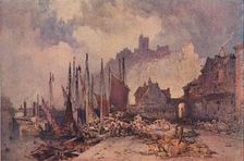 Fish Market on the Quay, Folkestone Harbour c1885. Artist: William Callow