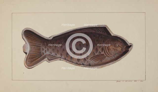 Fish Mold, c. 1938. Creator: Amos C. Brinton.