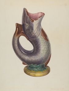 Fish Pitcher, c. 1938. Creator: Edward L Loper