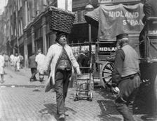 Fish porters at Billingsgate Market, London, 1893. Creator: Paul Martin