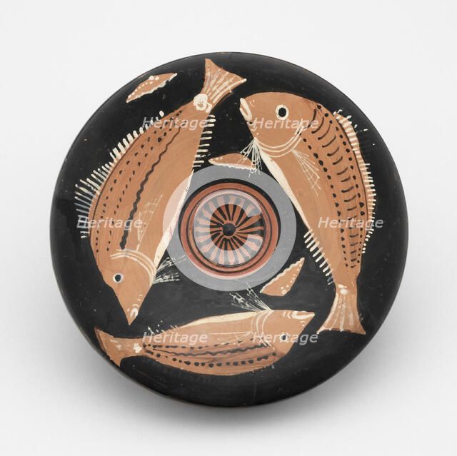 Fish Plate, 340-320 BCE. Creator: Perrone-Phrixos Group.