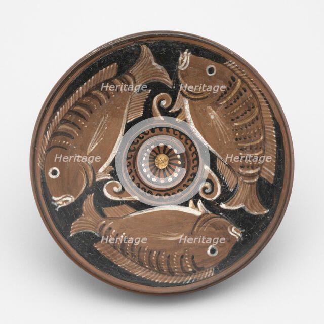 Fish Plate, 350-325 BCE. Creator: Hippocamp Group.