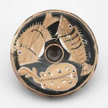 Fish Plate, 350-330 BCE. Creator: Dotted Stripe Group