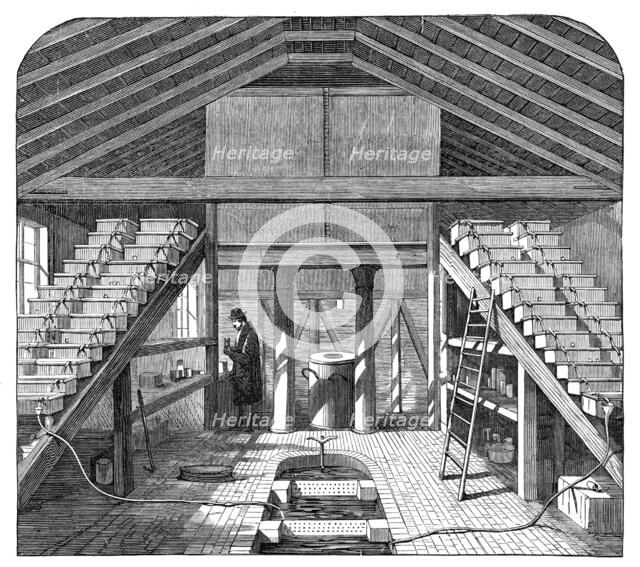 Fish-rearing house at Twickenham, 1864. Creator: Unknown.