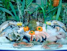 Fish Restaurant Display, Rethymnon, Crete, Greece. Creator: Peter Thompson