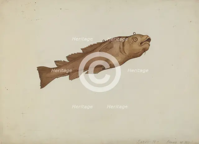 Fish Shop Sign, c. 1938. Creator: Joseph Goldberg.