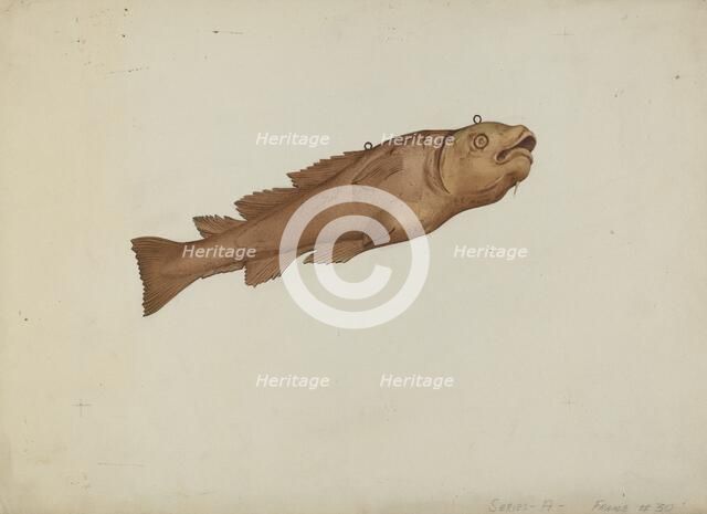 Fish Shop Sign, c. 1938. Creator: Joseph Goldberg.