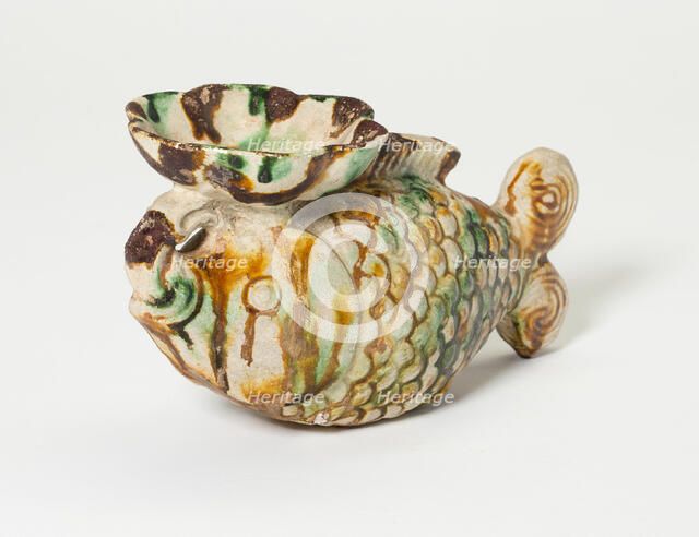 Fish-Shaped Oil Lamp, Tang dynasty (618-906), first half of 8th century. Creator: Unknown.