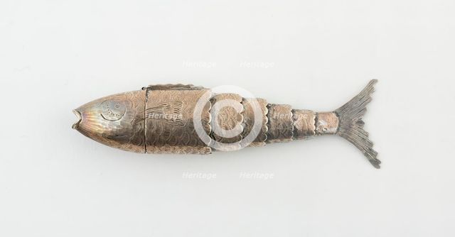 Fish-Shaped Vinaigrette, Birmingham, 1817/18. Creator: Joseph Willmore.